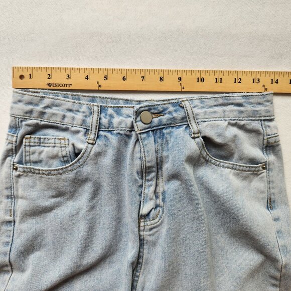 Shein Butterfly Print Light Wash Wide-Leg Jeans Boho Fairy Cottagecore Cute - Picture 11 of 11